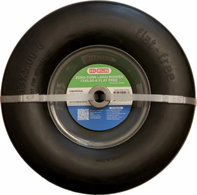 13x5.00-6 ZT Flat Free Zero-Turn Lawn Mower Tire Assembly, Smooth Tread