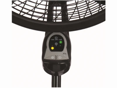 18 Inch Black Pedestal Fan with Adjustable Height and Remote Control