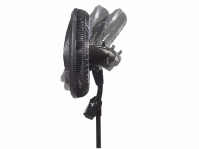 18 Inch Black Pedestal Fan with Adjustable Height and Remote Control