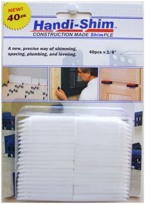 Construction Shims, White, 1/8-In., 40-Ct.