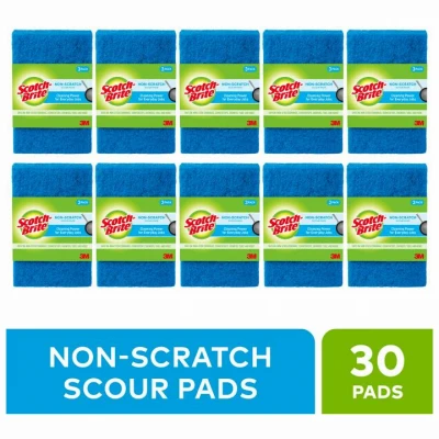 Non-Scratch Scour Pads, 3-Pk.