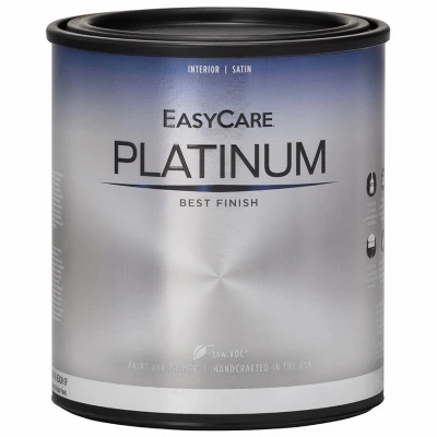 Platinum Interior Paint & Primer + Stain Blocker, Deep Base Flat Latex, Qt.