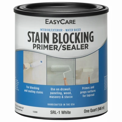 Stain Blocking Interior/Exterior Primer/Sealer, Latex White, Qt.