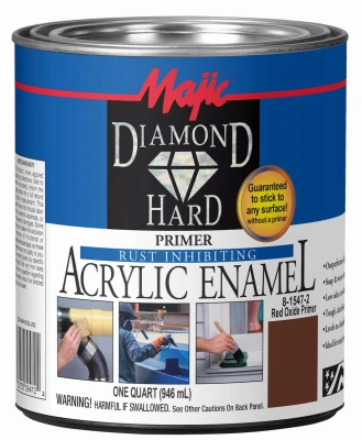 Diamondhard Anti-Rust Acrylic Primer, Red Oxide, Qt.