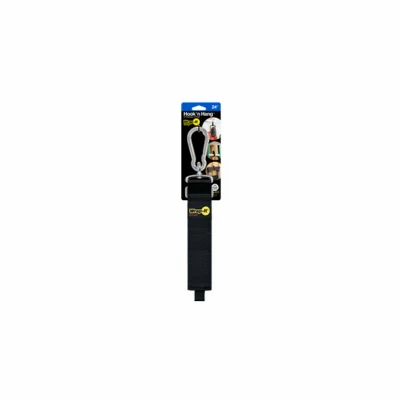 Hook 'N Hang Cord Storage Strap, Black 2 x 24 In.
