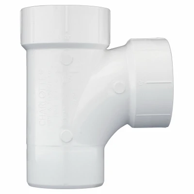 Drain Waste Vent Sanitary Street Tee, 3 Inch Diameter, Durable PVC Construction