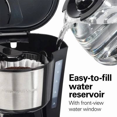 Programmable 12-Cup Coffee Maker with Digital Timer and Brew Strength Control