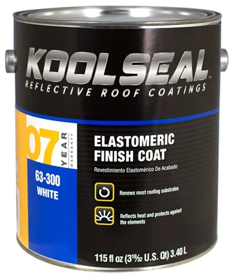 White Elastomeric Roof Coating , 0.9 Gal.