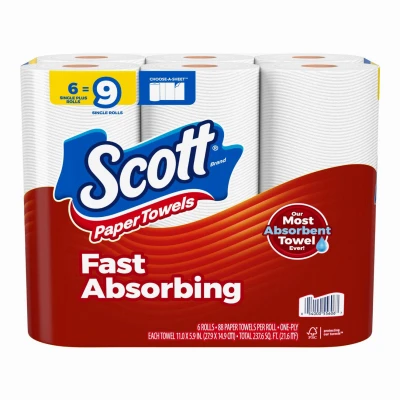 Choose-A-Sheet Paper Towels, 108-Sheet Rolls, 6-Pk.