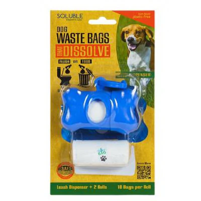 Poop Bag Dispenser & 2 Rolls of Bags, 20-Ct.