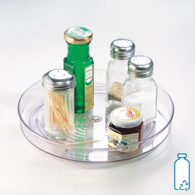 Linus Recycled Plastic Lazy Susan Spinner/Organizer, 9 In.