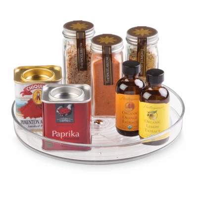 Linus Recycled Plastic Lazy Susan Spinner/Organizer, 9 In.