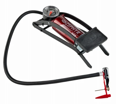 Zephyr Multi-Sport and Bicycle Foot Pump with Durable Base and Pressure Gauge