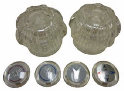 Tub & Shower Replacement Acrylic Handles With Index Buttons - Model 31-1201-bp