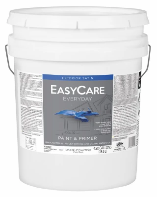 Everyday Exterior Latex Paint, Satin, Pastel Base, 5 Gallon