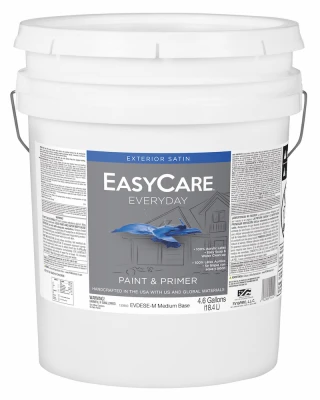 Everyday Exterior Latex Paint, Satin, Medium Base, 5 Gallon