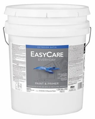 Everyday Exterior Latex Paint, Satin, Neutral Base, 5 Gallon