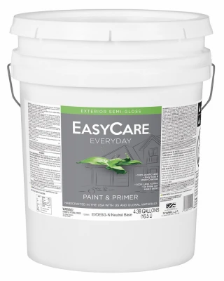 Everyday Exterior Latex Paint, Semi Gloss, Neutral Base, 5 Gallon