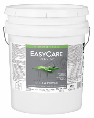 Everyday Exterior Latex Paint, Semi Gloss, Pastel Base, 5 Gallon