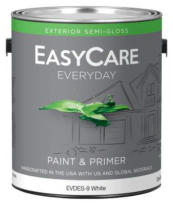 Everyday Exterior Latex Paint, Semi Gloss, White, Gallon