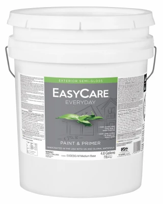 Everyday Exterior Latex Paint, Semi Gloss, Medium Base, 5 Gallon