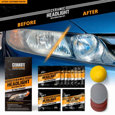 Ceramic Headlight Restoration Kit for Automotive Lens Repair and Polishing