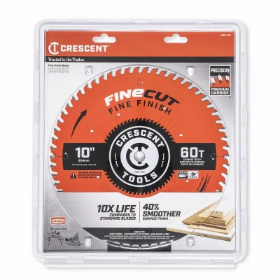 FineCut Circular Saw Blade, Fine Finishing, 60-Tooth, 10 In.