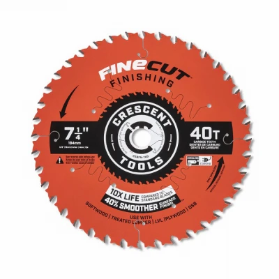 FineCut Circular Saw Blade, Finishing, 40-Tooth, 7-1/4 In.
