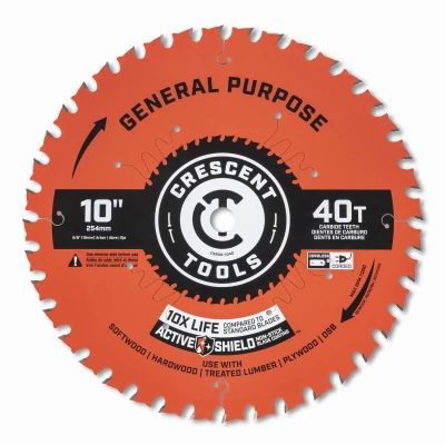 General Purpose Circular Saw Blade, 40-Tooth, 10 In.