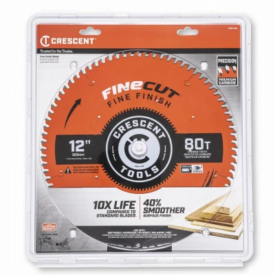 FineCut Circular Saw Blade, Fine Finishing, 80-Tooth, 12 In.