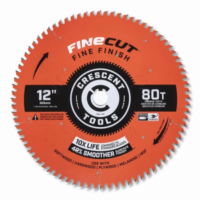 FineCut Circular Saw Blade, Fine Finishing, 80-Tooth, 12 In.