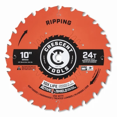 Ripping Circular Saw Blade, 24-Tooth, 10 In.