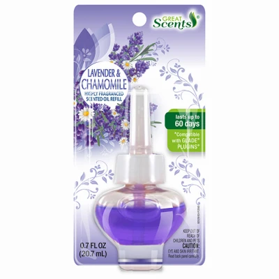 Air Freshener Scented Oil Refill, Lavender & Chamomile, 0.7-oz.