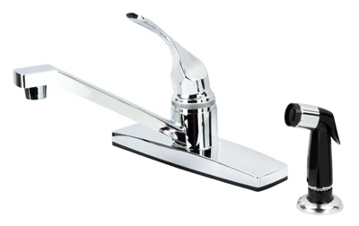 Single-Handle Kitchen Faucet, Side Spray, Chrome