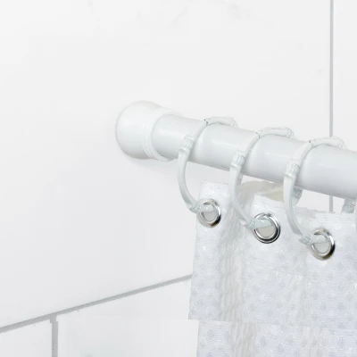 Adjustable Tension Shower Rod 42 In. To 72 In. White