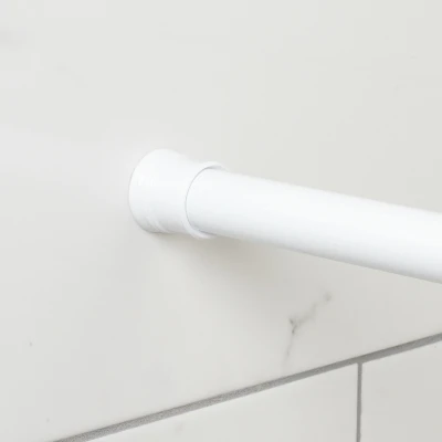 Adjustable Tension Shower Rod 42 In. To 72 In. White