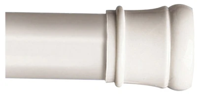 Shower Tension Rod, Adjustable, White, 42 to 72-In.