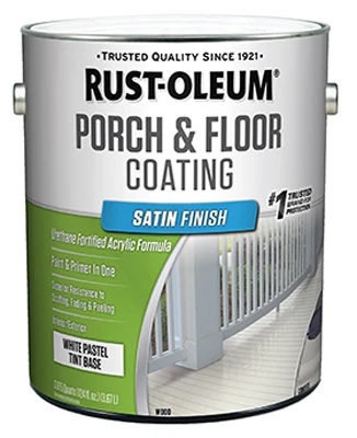 Porch & Floor Urethane Finish Paint, Satin, Pure Wbite Base, Gallon