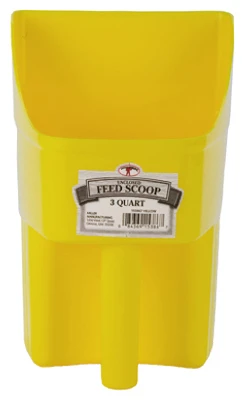 Little Giant Feed Scoop, Enclosed, Yellow Plastic, 3-Qts.