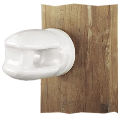 Electric Fence Insulator, Line & Corner, Porcelain, Heavy-Duty