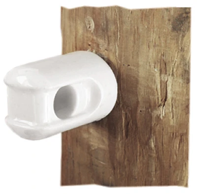 Electric Fence Insulator, Line & Corner, Porcelain, Small