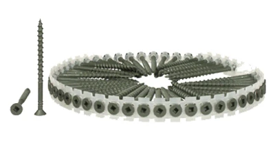 DuraSpin Collated Wood Screws, #8 x 2 In., 1,000-Ct.