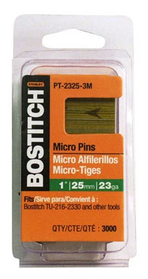 Collated Coated Pin Nails, 23 Gauge, 1 In., 3,000-Ct.