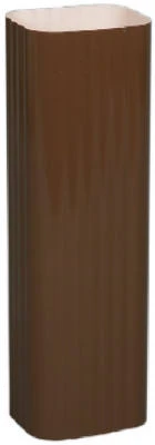 Gutter Downspout, Brown Galvanized Steel, 2 x 3 In. x 10 Ft.
