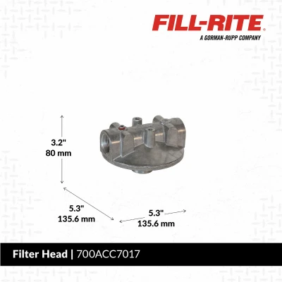 Automotive Filter Head, Aluminum Construction, 1 Inch Size