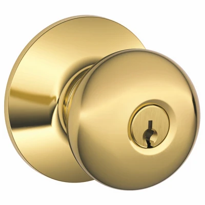 Bright Brass Plymouth Design Entry Lockset