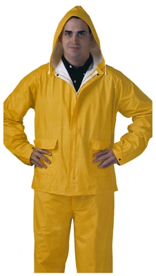 MED YEL PVC Rainsuit