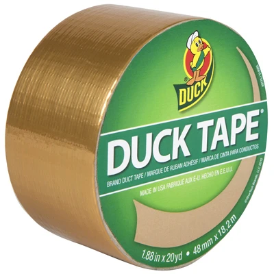 Duct Tape, Gold Metallic, 1.88-Inch x 10-Yard