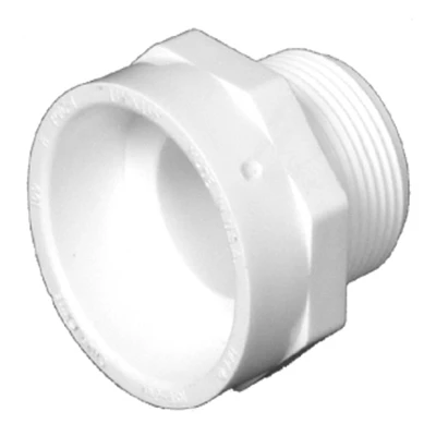 Schedule 40 DWV Pipe Thread Adapter, 1-1/2 x 1-1/4