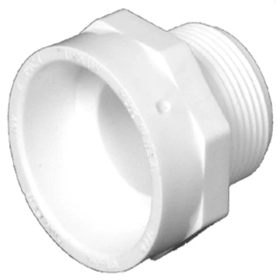 Schedule 40 DWV Pipe Adapter, PVC, 2 In. MPT